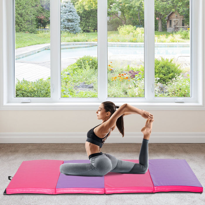 Soozier B1-0065new Tapis D'exercice De Gymnastique Panneau Pliant Yoga Fitness Equipement D'aerobic A Domicile