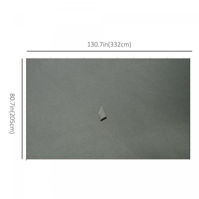 Outsunny Ensemble De Parois Laterales De Rechange Pour Tonnelle Universelle De 4 Panneaux Pour La Plupart Des Accessoires De Rideaux D'abri D'exterieur De Pavillon De Tonnelle Gris Fonce