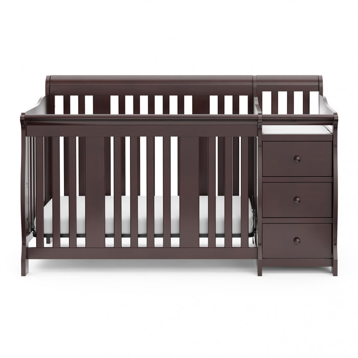 Storkcraft Portofino Lit de bebe convertible 4-en-1 avec table a langer - Espresso