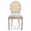 Ethan Solid Wood Rubberwood Dining Chair Set of 2 Pieces with Upholstered Seat,Grey | Ethan lot de 2 chaises de salle a manger en bois massif (hevea) avec assise rembourree, gris