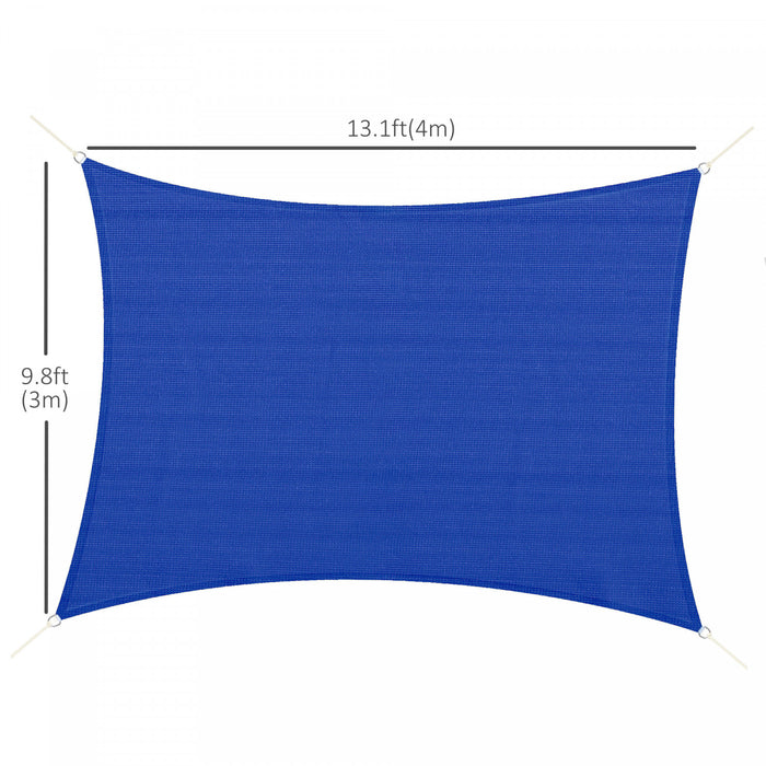 Outsunny Voile Pare-soleil De 13'x10' Avec Lumieres Led, Uv A 90%