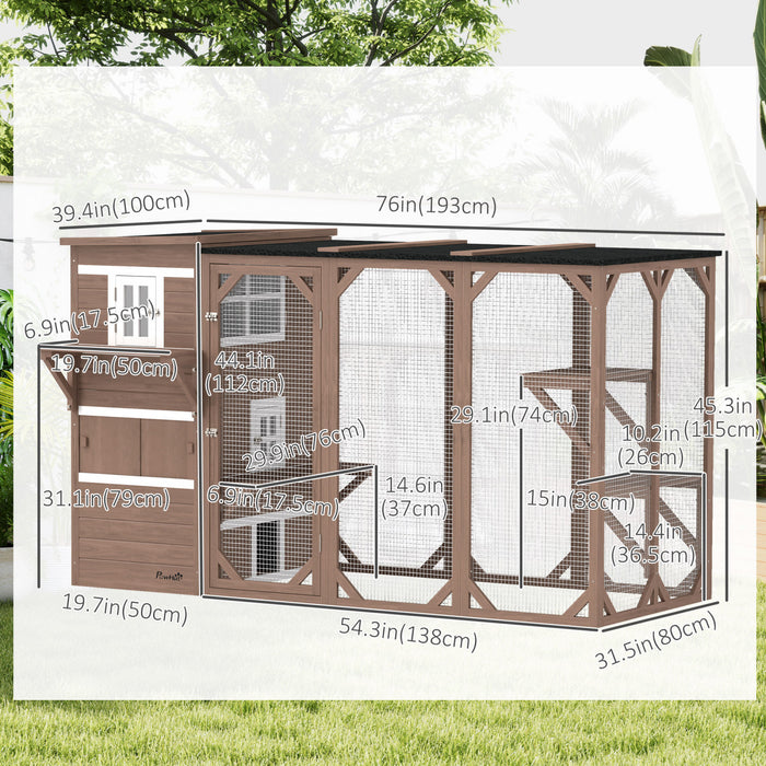 Cage A Chat, Maison Pour Chat En Bois, Plateformes De Saut