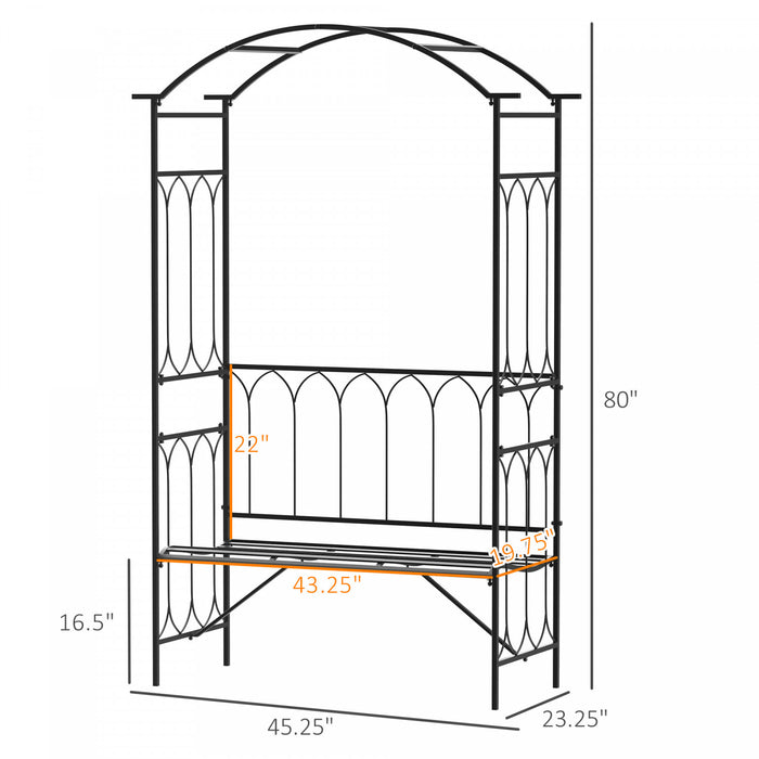 Arche De Jardin Feerique Outsunny De 80\" Avec Banc