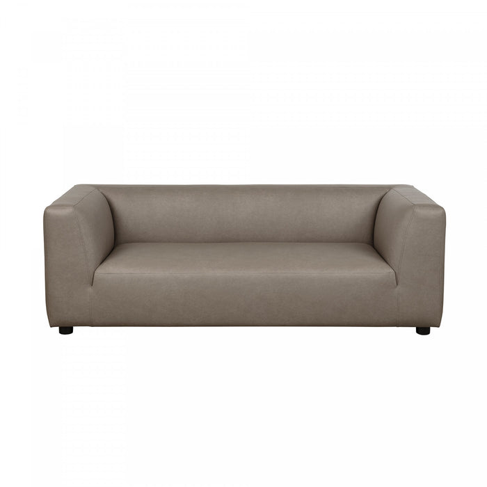 Canape contemporain moderne Lukas 89\" tapisse en taupe