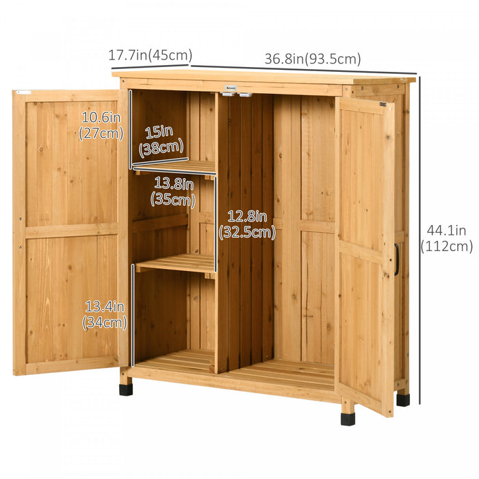 Outsunny Table De Rangement Et Banc De Rempotage En Bois Pour L'exterieur