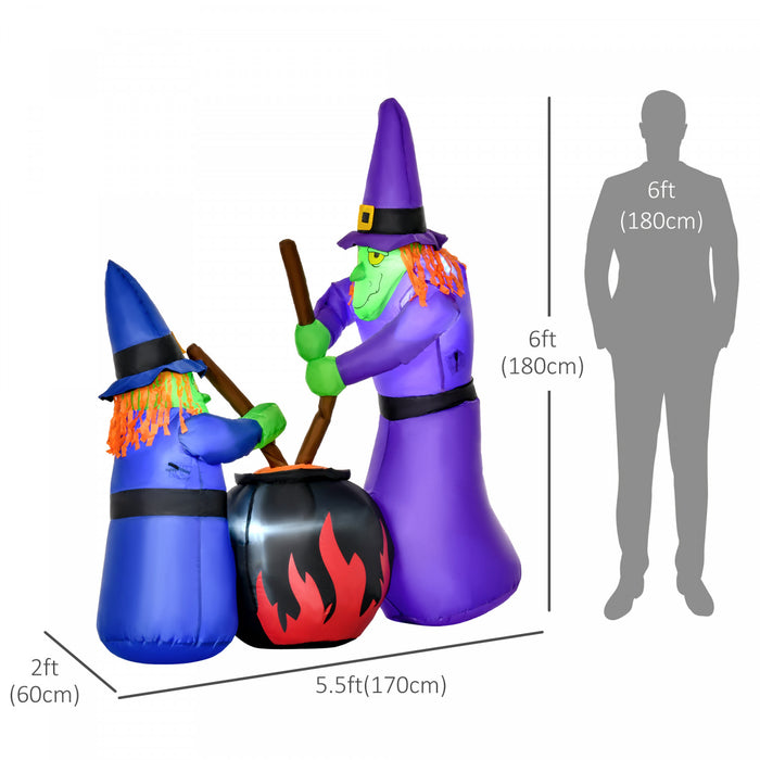 Homcom Sorciere Gonflable D'halloween