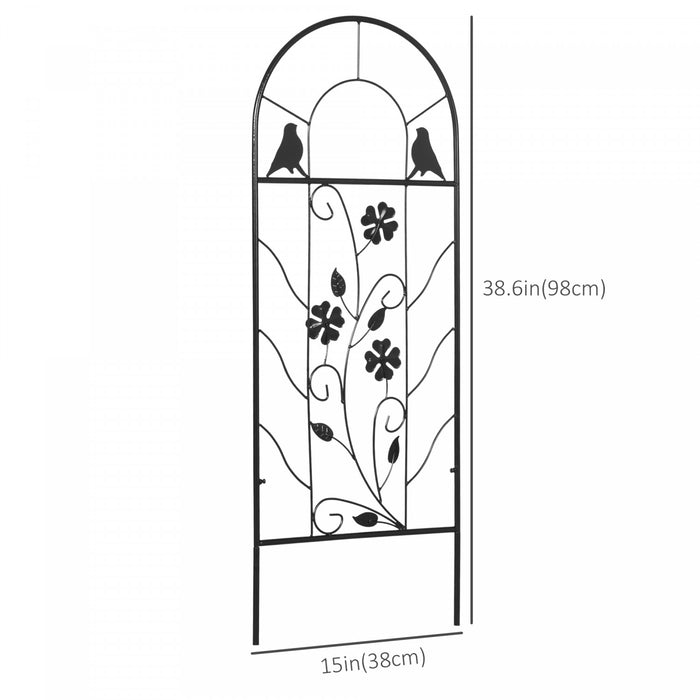 Outsunny Lot De 2 Treillis De Jardin Pour Plantes Grimpantes, 39\" De Haut