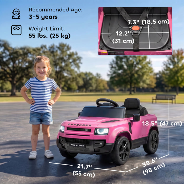 Qaba Voiture Enfant 12V avec Suspension, Demarrage Progressif, Telecommande