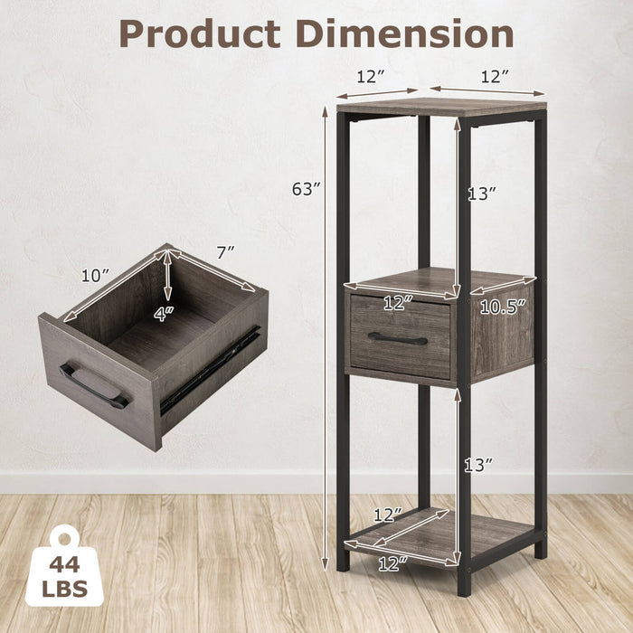 Table D'usine Interieure De Stand D'usine De Metal De Haut Niveau Costway 2 Pack 3 Avec Des Dispositifs Anti-basculement De Tiroir