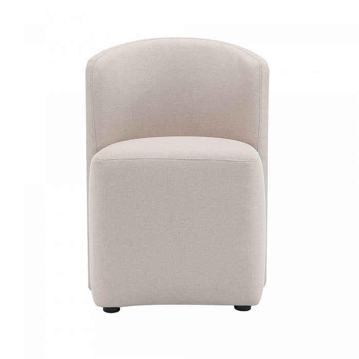 Chaise d’appoint contemporaine moderne Hearth, rembourree, coloris orge