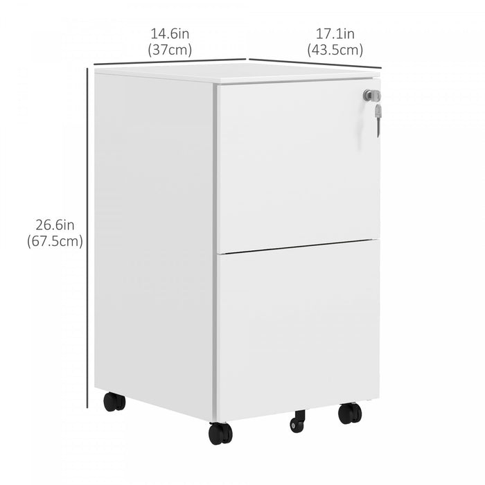 Vinsetto Classeur Vertical A 2 Tiroirs Pour Lettre A4 Format Legal