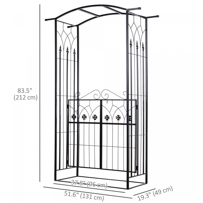 Outsunny Arbor Decoratif Pour Plantes Grimpantes