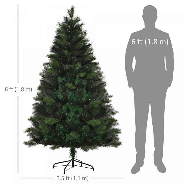 Homcom Arbre De Noel Artificiel De 6 Pieds Avec 569 Branches