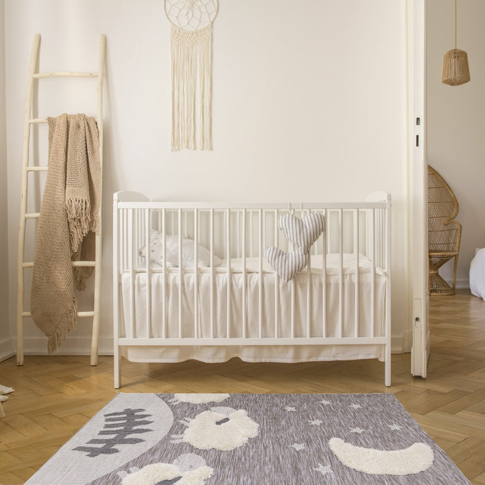 Carpette à motif de mouton pour enfants - 3 pi 11 po x 5 pi 7 po