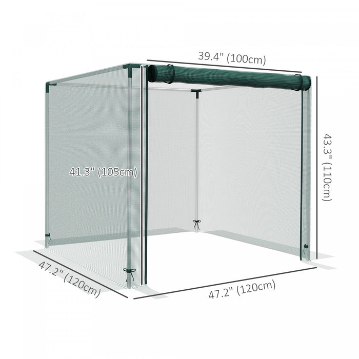 Outsunny Cage De Culture Tente De Protection Des Plantes 4 Pi X 4 Pi, Vert