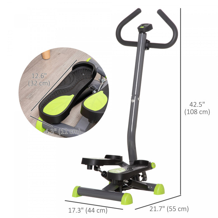 Soozier Machine A Marchepied Reglable, Stepper Avec Moniteur Lcd, Gris