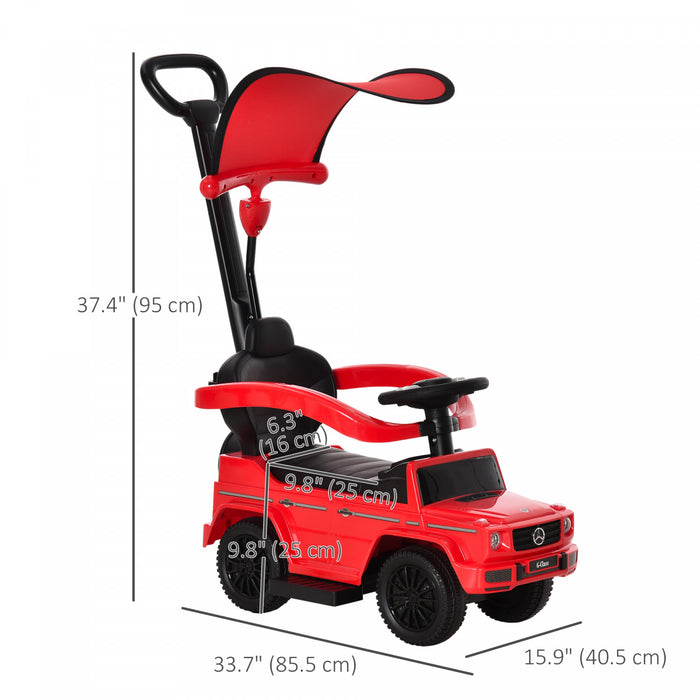 Aosom Voiture A Pousser Pour Enfant Mercedes-benz G350 Sous Licence, Rouge