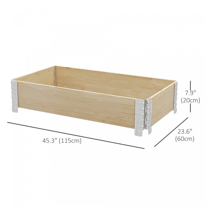 Outsunny Lit De Jardin Sureleve En Bois Pliable Avec Fond Ouvert
