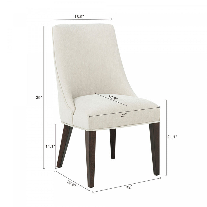 Ensemble de 8 chaises de salle a manger Beever Modern en creme