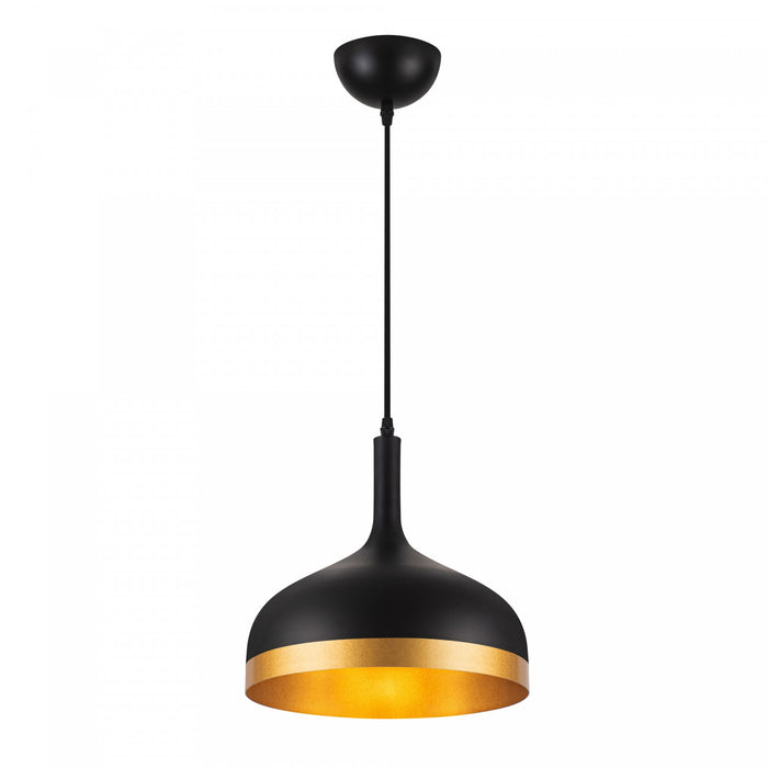 Luminaire suspendu de la collection Dash de 12 po - noir et doré