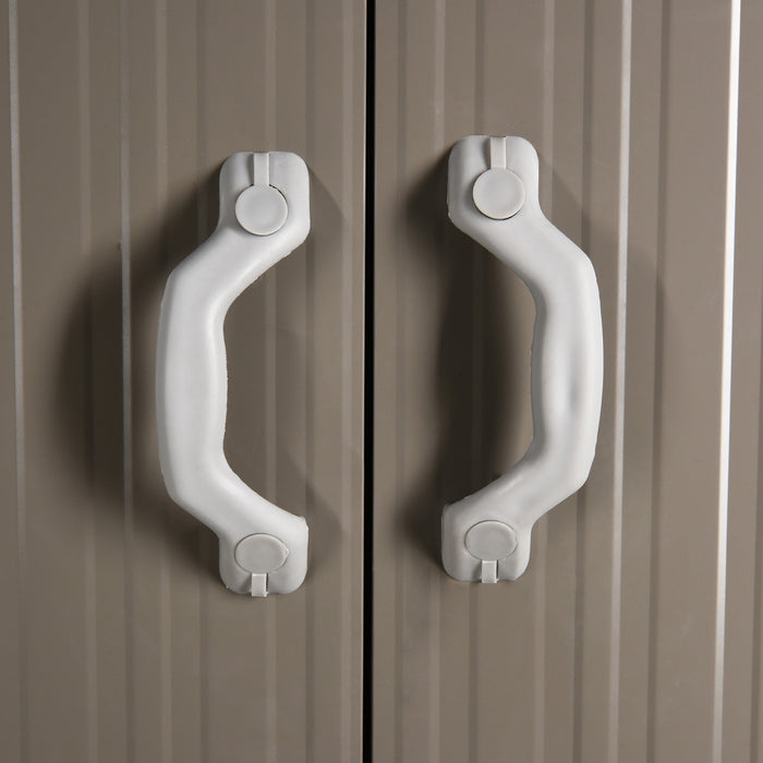 Outsunny Abri De Jardin En Metal 8.5'x5.5', Porte Verrouillable, Gris Clair