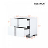 Madeline Nightstand with 2 Storage Drawers and Metal Legs,White | Madeline table de chevet avec 2 tiroirs de rangement et pieds en metal, blanc