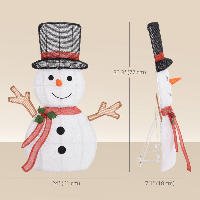 Outsunny Decoration de Noel bonhomme de neige lumineux avec 56 lumieres LED