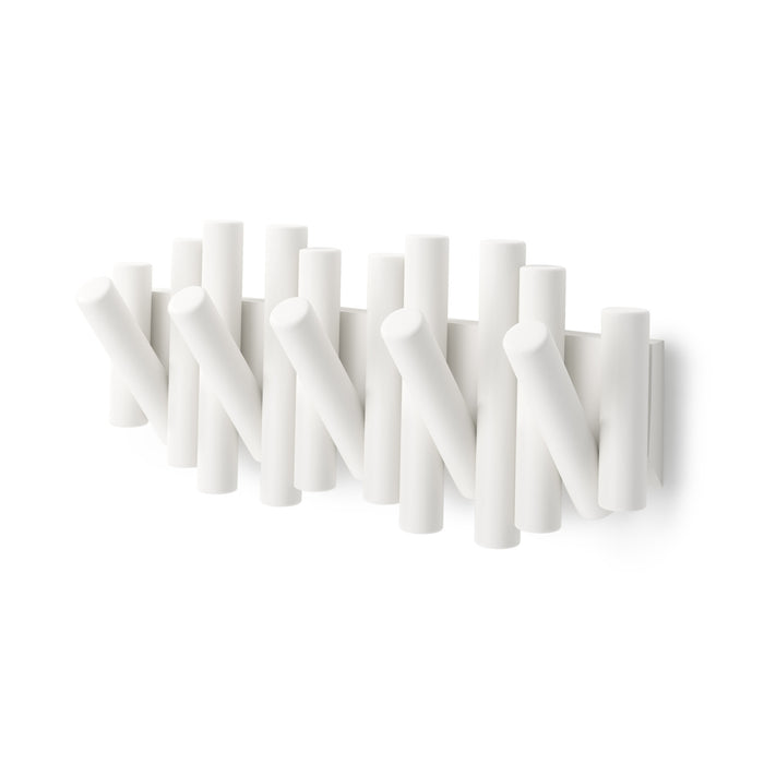 Crochets muraux Picket Rail de Umbra - blancs