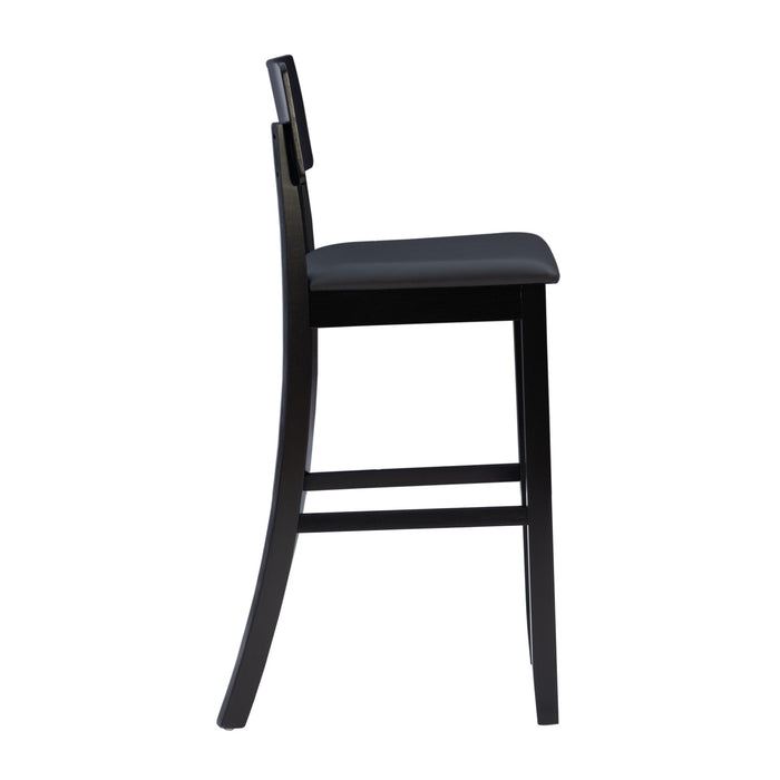 Tabouret bar contemporain Torino en similicuir - noir