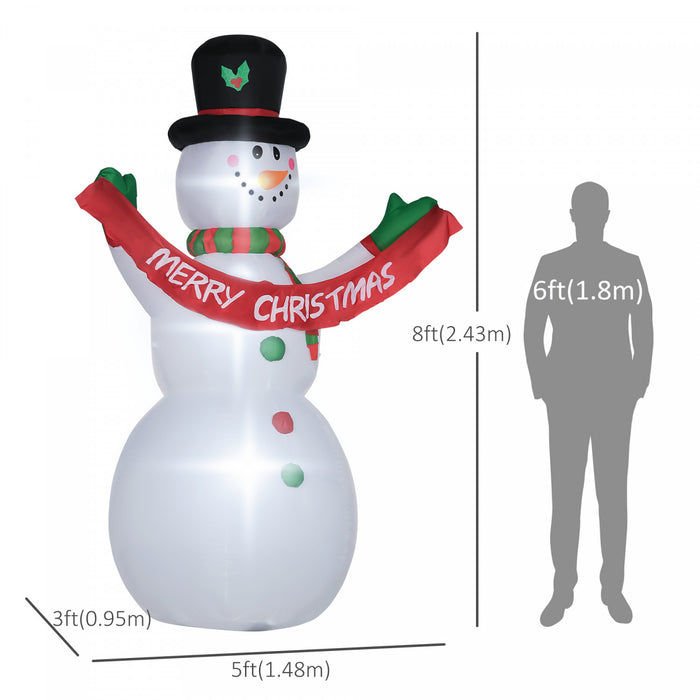 Homcom Bonhomme De Neige Gonflable