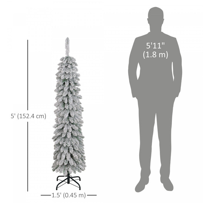 HOMCOM Arbre de Noel artificiel 5' avec branches realistes, Vert