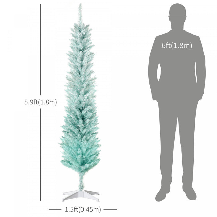 Homcom Arbre De Noel Artificiel Fin De 6pi, Bleu Degrade
