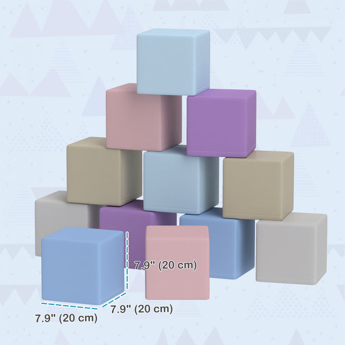 Soozier Blocs De Mousse 12 Pcs, Equipement De Jeu Doux Pour Enfants, Jouets D'escalade Pour Tout-petits, Structures De Jeu Sures Pour Le Developpement De L'apprentissage Des Bebes
