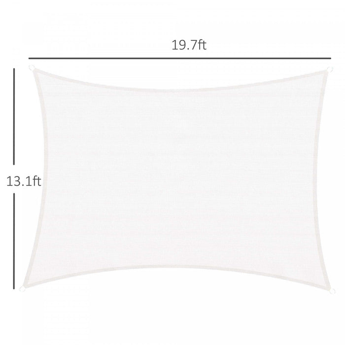 Voile D'ombrage Rectangulaire 4 X 6 M Toile Solaire Taud De Soleil Creme