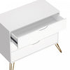 Avira Mid-Century Modern 35" Dresser in White (3-Drawer) | Commode Avira Mid-Century Modern 35" en blanc (3 tiroirs)