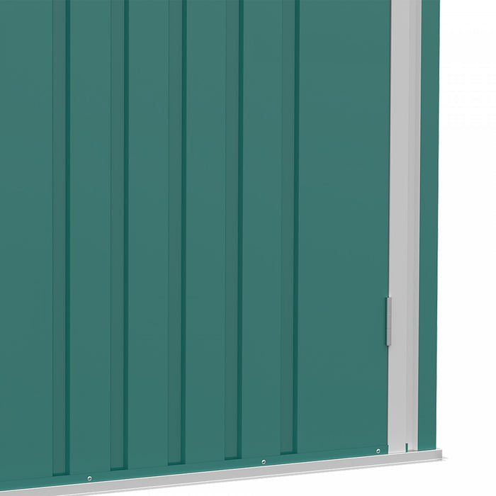 Outsunny Remise De Rangement De Jardin Adossee 3,3 Pi X 3,4 Pi, Vert
