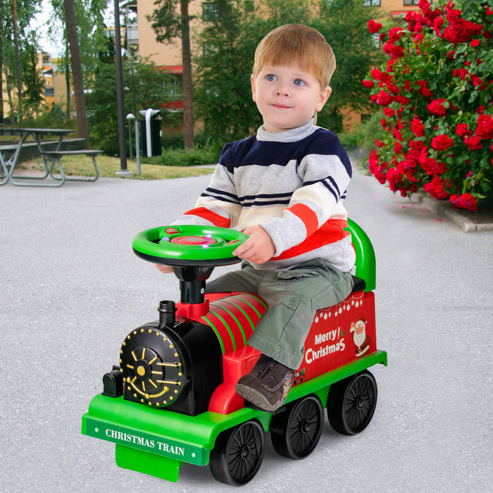 Jouet De Train Motorise Electrique 6v Pour Enfants Sur Train Avec Piste Et 6 Roues Vertes
