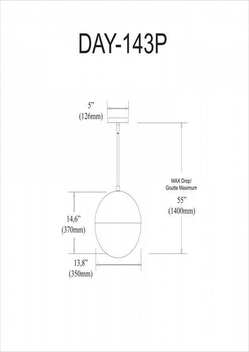 Luminaire suspendu Dayanade Dainolite en verre blanc, avec fini laiton antique et 3 ampoules