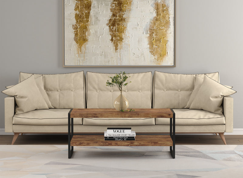 Table à café de 47 po - bois recyclé brun