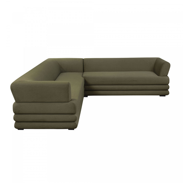 Canape d’angle moderne contemporain royal 2 pieces vert