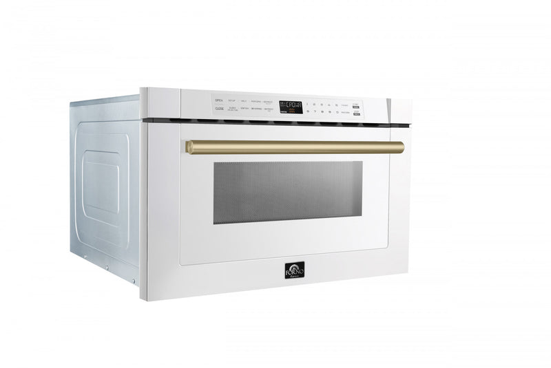 Tiroir-four a micro-ondes Espresso Capoliveri 24 po en blanc, 1,2 pi³ - FMWDR3000-24WHT