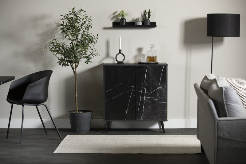 Armoire de rangement Oxford à 2 portes - chêne noir 