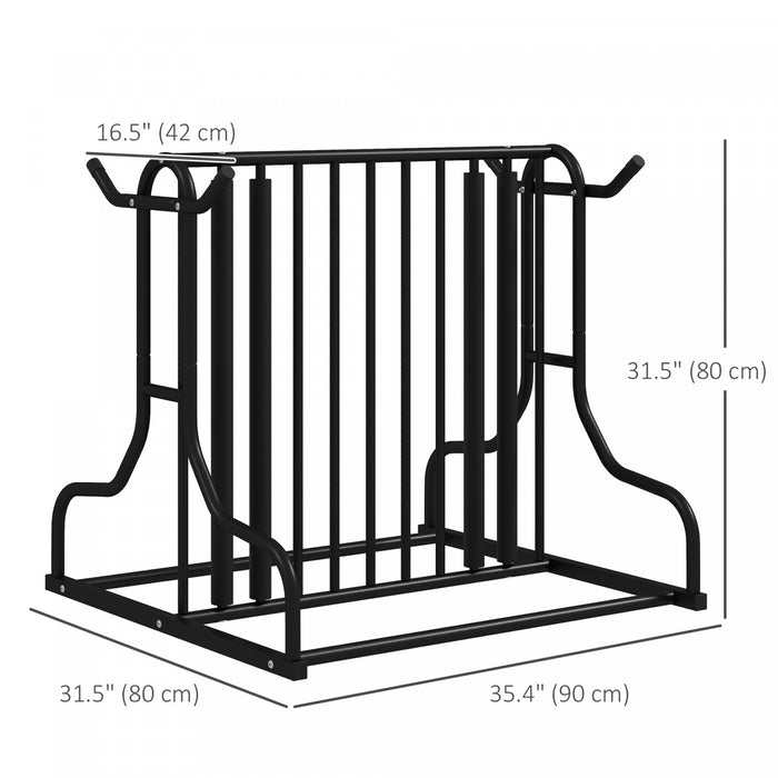 Soozier Support A Velos Double Face Avec Capacite De 4 Velos