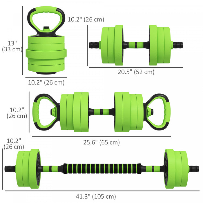 Soozier Ensemble d'halteres 4 en 1 de 88 lb, support de pompe pour halteres