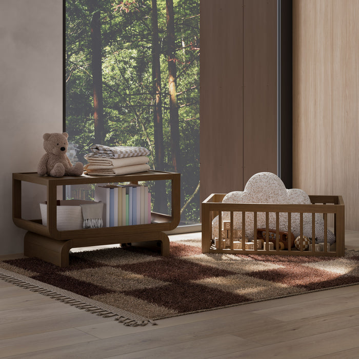 Storkcraft Santorini Berceau convertible 3-en-1 de luxe - Noisette
