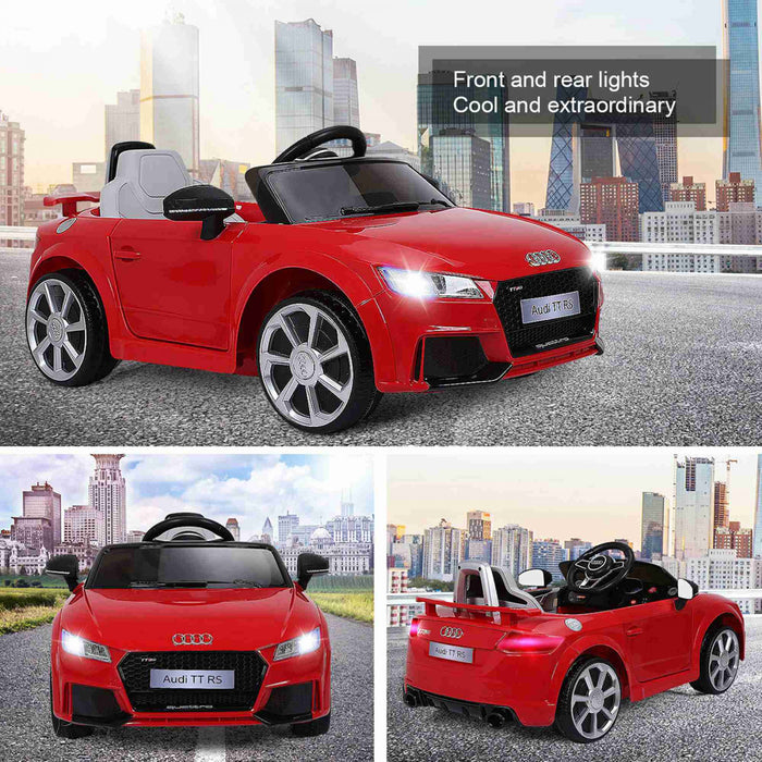 12v Audi Tt Rs Electrique Des Enfants Roulent Sur La Voiture Autorisee Telecommande Mp3