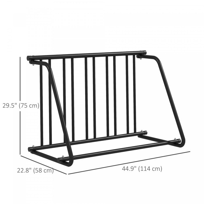 Soozier Support A Velo Simple Face Avec Capacite De 3 Velos, Noir