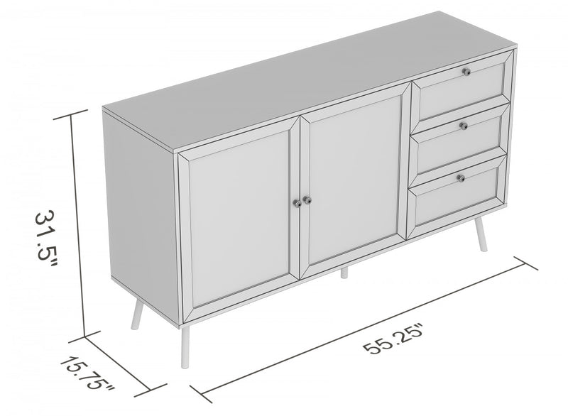 Commode verticale de rangement avec 3 tiroirs - apparence de bois brun durable 