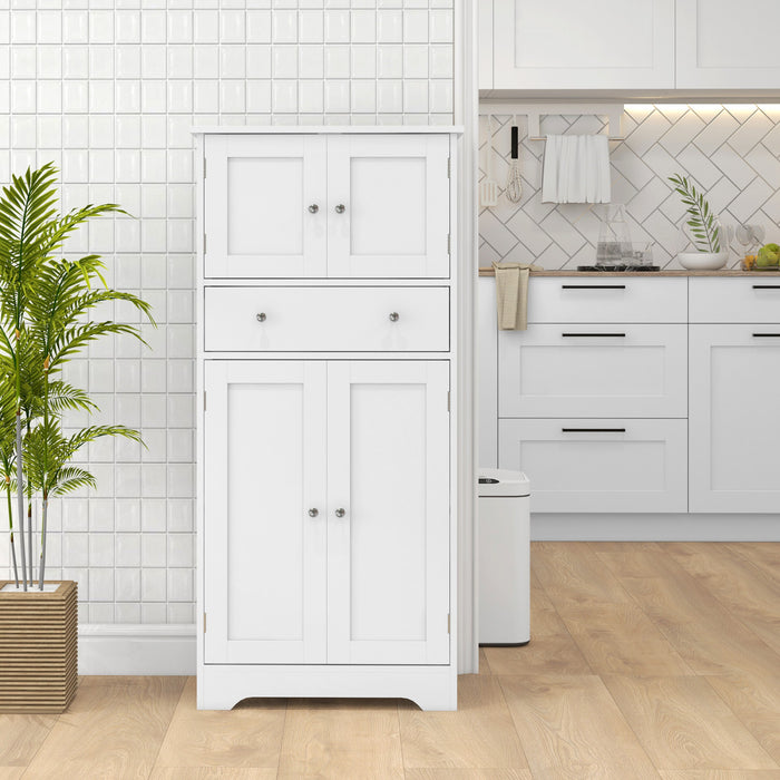 HOMCOM Armoire de rangement pour garde-manger de cuisine 50,5\" avec portes
