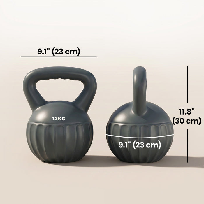 Soozier Kettlebell, 12 kg avec Poignee Antiderapante